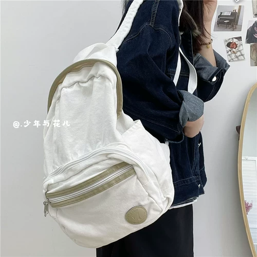 Ретро вместительный и большой рюкзак, универсальный ранец, сумка через плечо, подходит для студента, в корейском стиле