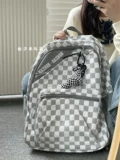 Оригинальный небольшой дизайнерский вместительный и большой ранец, сумка через плечо для школьников, брендовые шахматы, рюкзак, тренд сезона, в корейском стиле