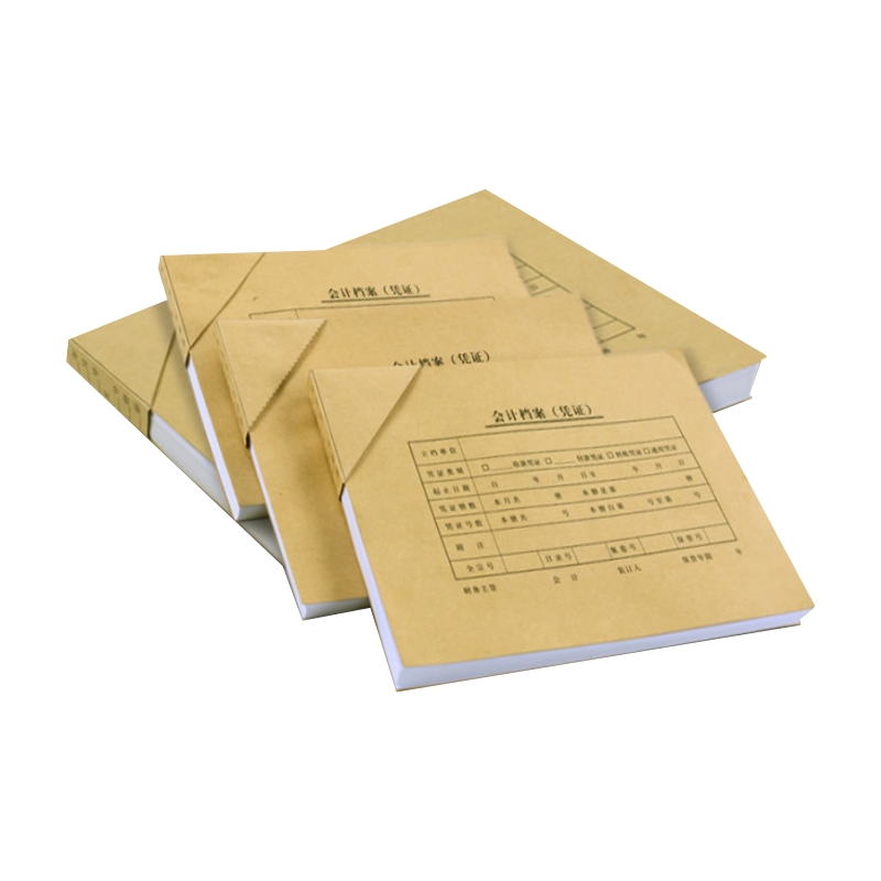 New Paper Products Set Up For Corporate Credentials Billing Cover Billing Bookbinding Accounting Statements Kraft Paper Seal Leather Wrap Corner