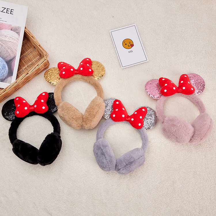 Ear cover children warm and protective ear cover winter warm men and women baby students cute butterfly knot little kids ear warm ear bag-Taobao