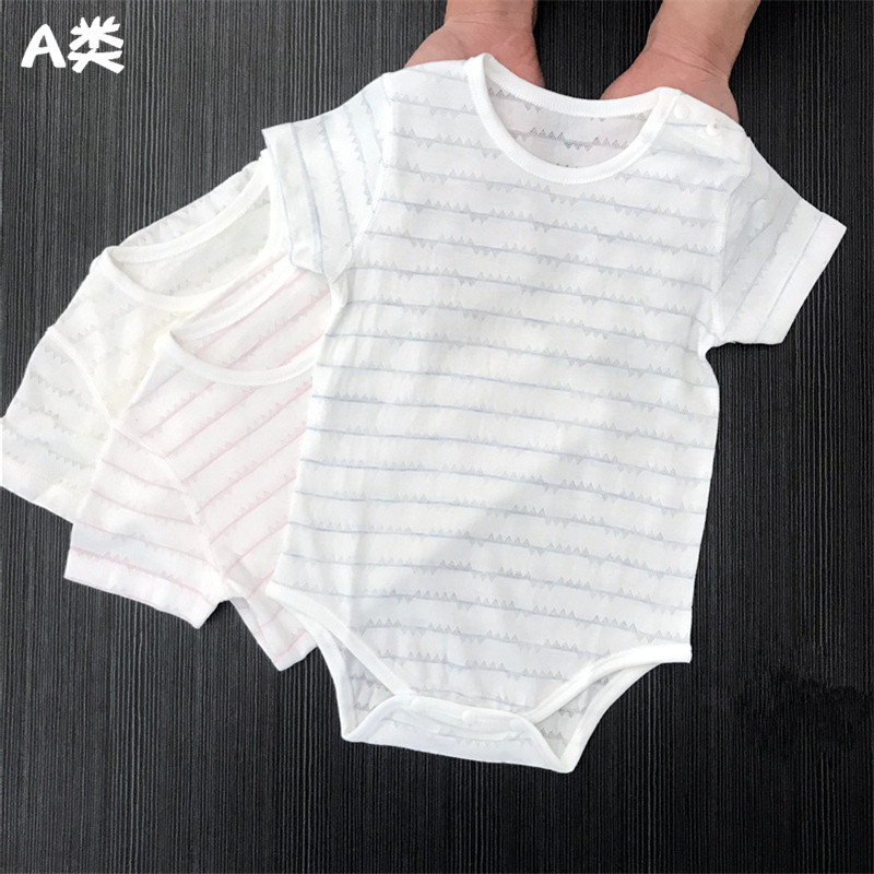 Baby Summer Bamboo Fiber Summer Triangle Battle Baby Short Sleeve Clothes Ultra-thin Baby Wears Summer Dress