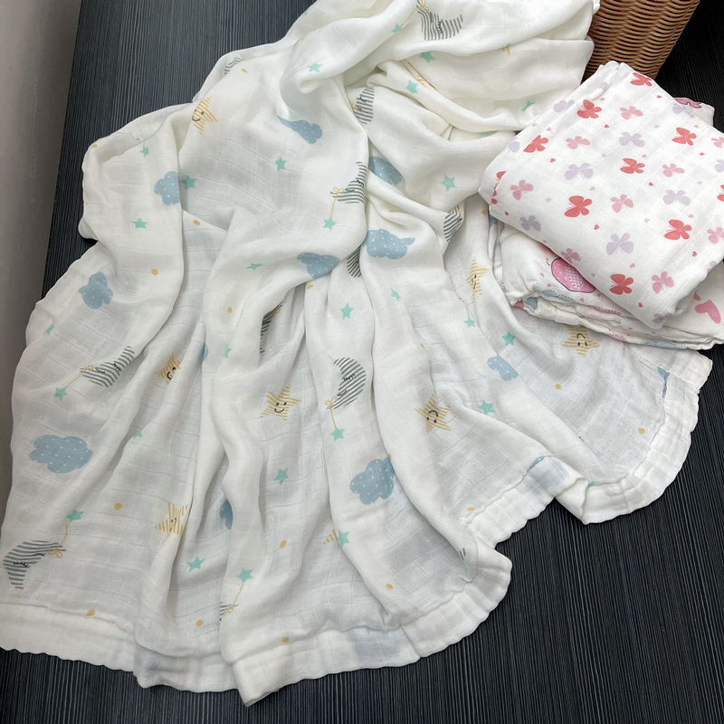 Summer four layers of bamboo fiber gauze baby baby bath towel baby air conditioned by thin summer cool