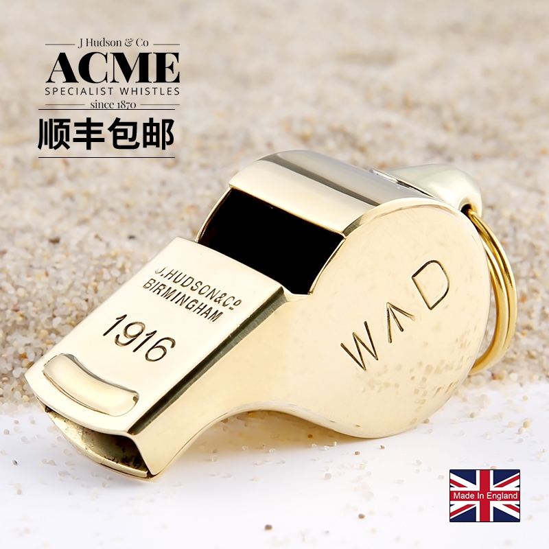 British ACME Ekomi 1916WD (World War I Arrow) Brass Metal Whistle Troop Instructor Patrol Whistle