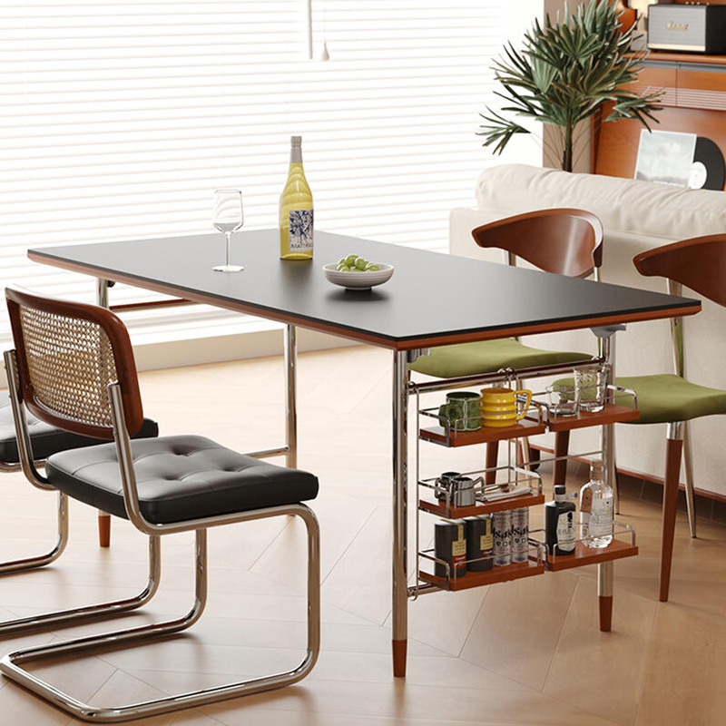 Chaise-Style Retro Slate Dining Table, Light Luxury Home Use, Bauhaus Small Apartment Rectangular Workbench Chaise-Style Retro Slate Dining Table, Light Luxury Home Use, Bauhaus Small Apartment Rectangular Workbench