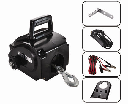2000 lbs portable marine yacht electric winch tractor small winch motorboat 12v