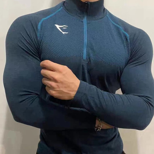 Handsome Men's Quick-Drying Sports Fitness Long-Sleeved T-Shirt, New Style, Elastic, Breathable and Comfortable Top for Weight Training