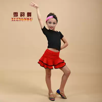 Children Women Latin Dance Dress Set Dance Skirt Toddlers Latin Skirt Dance Lotus Leaf Skirt 023 024