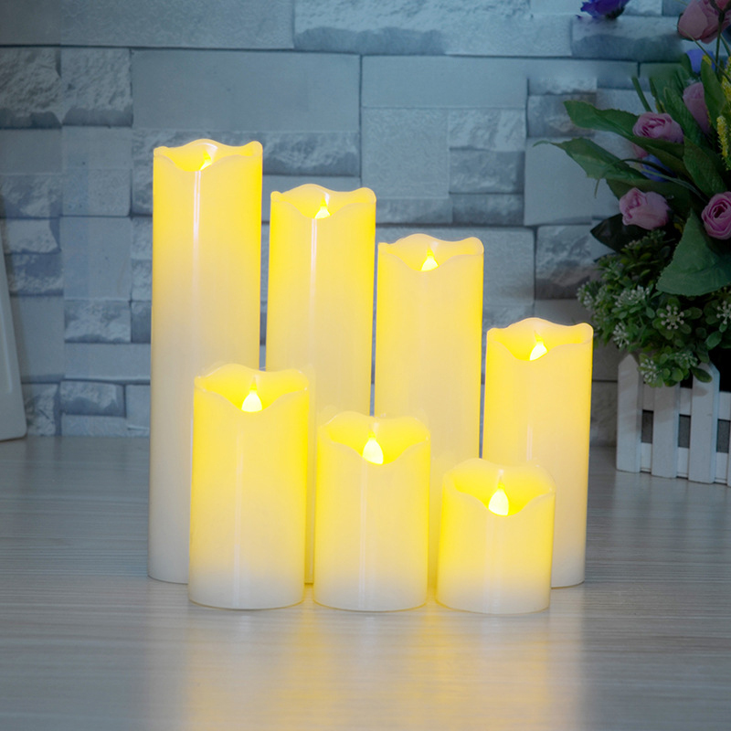 Wedding Celebration Smoke-free Electronic Candle Emulated Led Irregular Wave Sloped Romantic Creative Hotel Clubhouse Decoration Wax