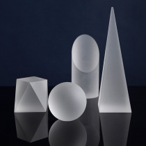 Nordic modern creative minimalist frosted crystal geometric cube living room office model room decoration ornaments