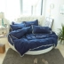 Giường tròn bốn mảnh cotton Châu Âu thêu vườn giường khăn trải giường chăn trải giường bộ chăn ga gối đệm cưới Bộ đồ giường bốn mảnh