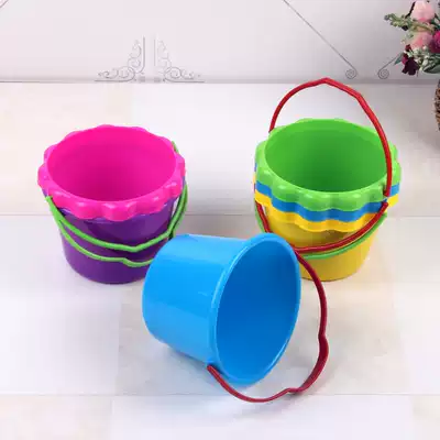 Portable children's fishing bucket mini toy barrel fish catch fish catch fish small bucket plastic small round bucket without cover