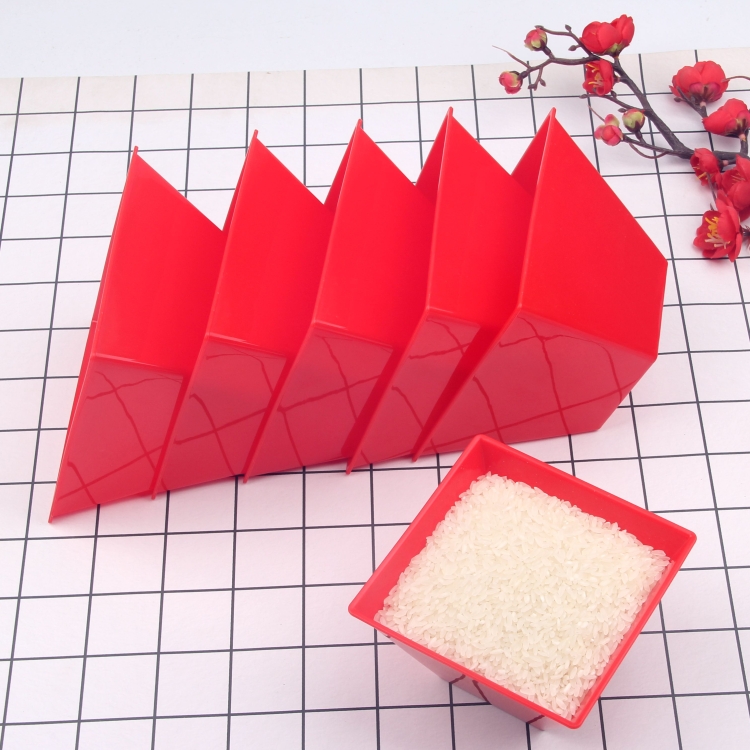 Red Square Festive Rice Hopper Measuring Rice Instrumental Rice Rise Wedding Wedding Wedding Dowry Dowry Plastic Ascendons-Taobao
