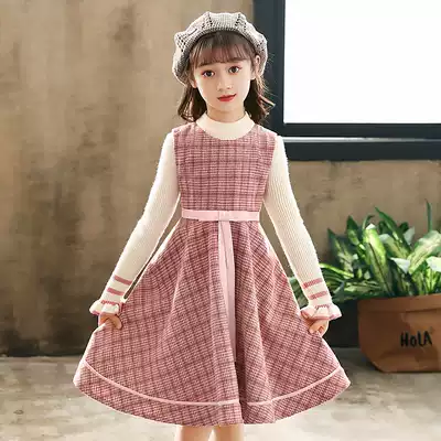 Girls ' dress suit 2020 autumn new children's Western style skirt princess skirt spring and autumn little girl sweater skirt