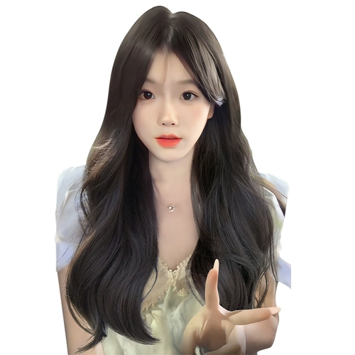 Парик, летний кудрявый шлем изготовленный из настоящих волос с пробором по середине