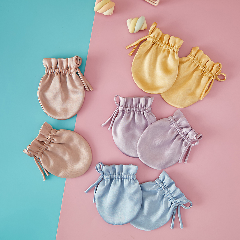 Cnsilk100 % mulberry silk genuine silk baby gloves anti-arrest face bag hand newborn summer thin and breathable anti-eat hand