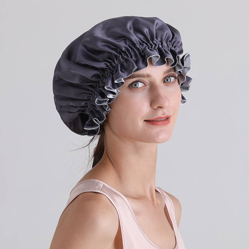 100j Mulberry Silkworm Real Silk Sleeping Hat Real Silk Pregnant Woman Maternal Sleep Cap Hair Care Month Child Cap Home Hat