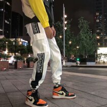 Summer Tide brand loose toe toe overalls mens Korean trend Joker casual pants BF wind thin small foot pants