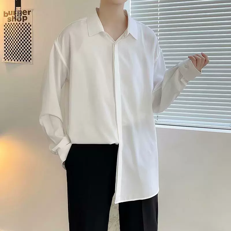Autumn summer thin jacket, silk black shirt