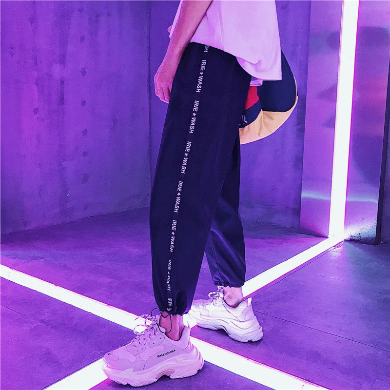 Tide Cards 90% Pants Men Loose Hip Hop Pants Porn Hiphop Pants Male Korean Version 100 Hitch Lovers Sports Casual Pants