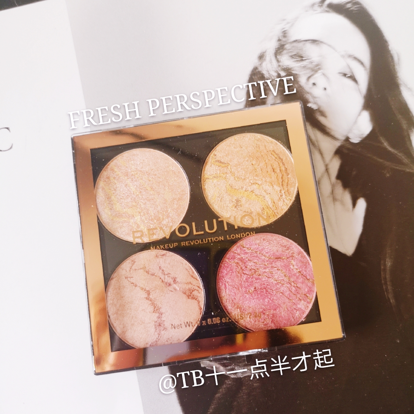 Spot Makeup Revolution CheeK kit bốn màu đá cẩm thạch có độ bóng cao, khả năng sửa chữa - Blush / Cochineal má hồng too faced