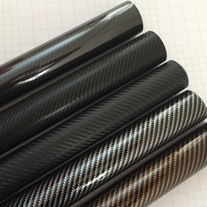 Automotive Carbon Fiber Change Color Film Bright Black Skylight Membrane Roof Membrane Roof Membrane engine lid Reformed Interior trim Decorative Adhesive Film