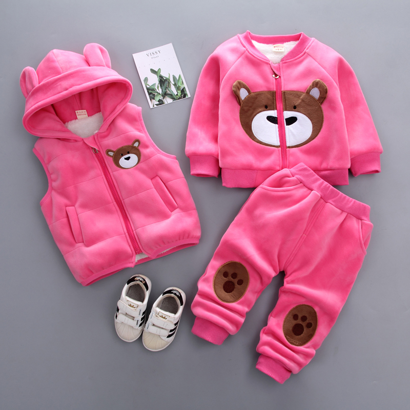 Quần áo bé gái mùa thu đông phù hợp với áo ba lỗ trẻ em cotton trẻ em quần áo trẻ em quần áo mùa đông 0-1-2 tuổi áo 3 triều quan ao tre em