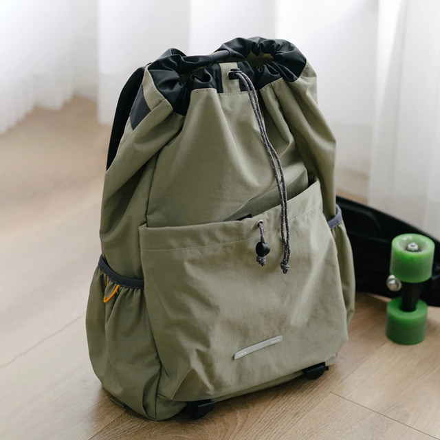 Drawstring backpack ຜູ້ຊາຍຖົງໂຮງຮຽນຜູ້ຊາຍນັກສຶກສາວິທະຍາໄລກິລາກາງແຈ້ງຜູ້ຊາຍພູເຂົາ hiking backpack ແມ່ຍິງເດີນທາງນ້ໍາຫນັກເບົາ