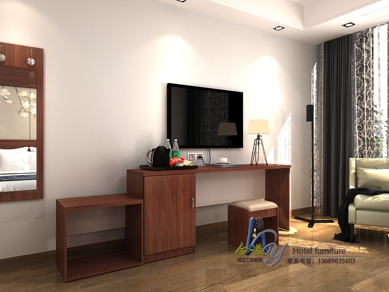 Nội thất khách sạn phòng khách sạn bàn TV tủ hành lý tủ khách sạn nội thất phòng tiêu chuẩn phòng đơn đặt phòng tùy chỉnh - Nội thất khách sạn tủ đầu giường