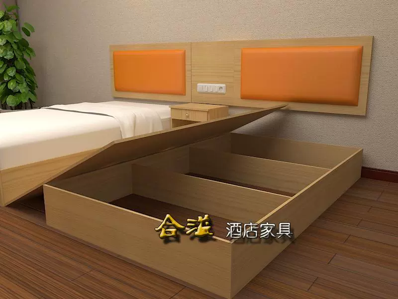 Nội thất khách sạn Giường tiêu chuẩn Châu Âu phòng đơn Phòng ngủ đầy đủ 1,2 m giường đầy đủ trở lại bảng tùy chỉnh phòng ngủ