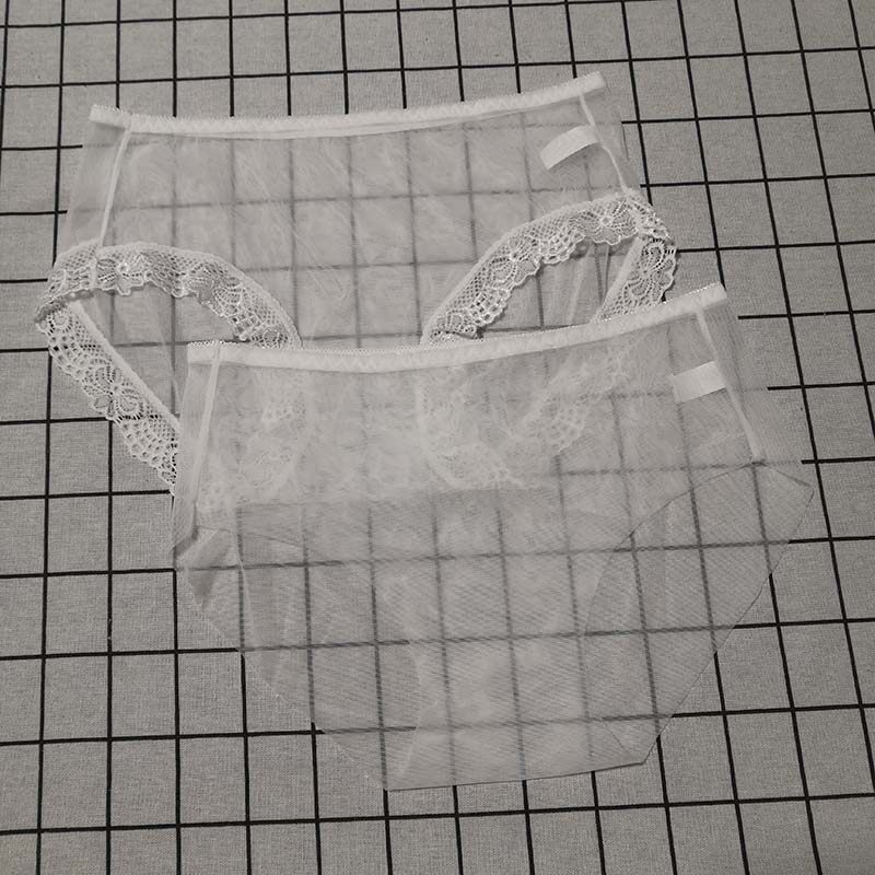 Transparent panties Women's all-transparent sexy sex confusion hot passion Ultra-thin temptation No trace crotch transparent low waist lace edge