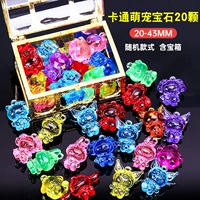 20 мультфильм милые драгоценные камни + пиратский сундук с сокровищами