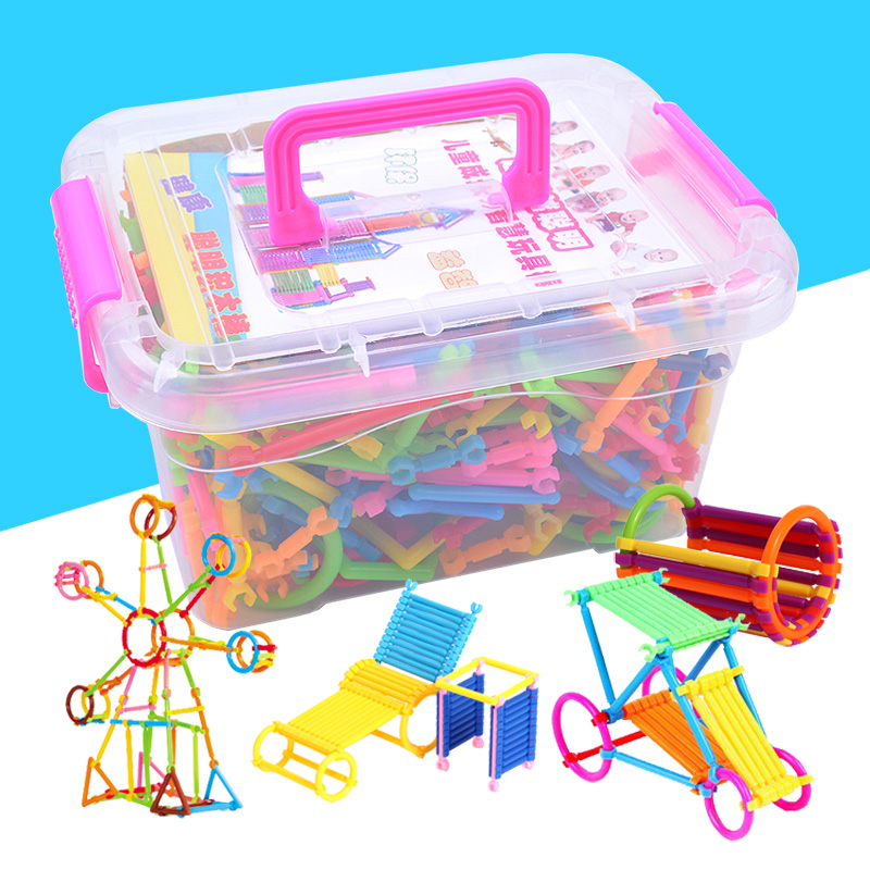 Children's smart stick Spelling Building Blocks Intellect Girl Diy Hand Making Magic Wand Boy puzzle Brain Toys