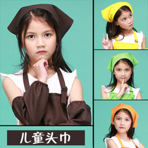 Childrens headscarf Kindergarten childrens triangle towel