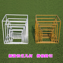 Wedding props Geometric box road guide Wrought iron box box road guide five-piece set of window decoration ornaments