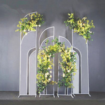 Wedding Props Phantom Screen Transparent Frosted Swing Piece New Wedding Stage Background Decoration Iron Art Shelf Road Citation