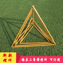 2021 new wedding props wrought iron geometric road guide frame golden triangle decoration wedding flower frame decoration arrangement