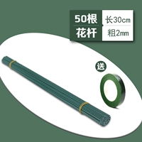 Короткие цветочные опоры длиной 30 см [50 шт.] + 1 рулон ленты.