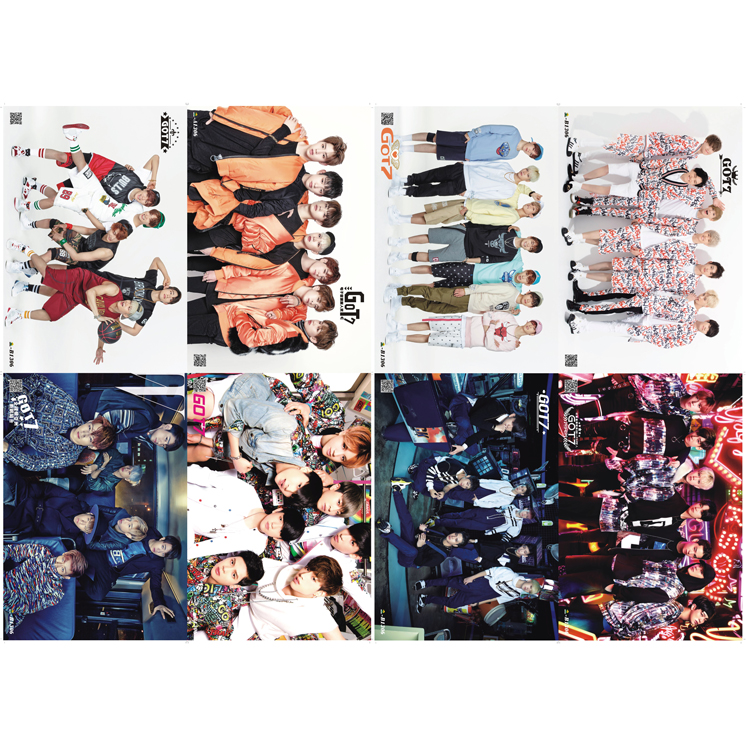GOT7 poster 2019 new Wang Jiaer section Yien postcard HD photo wallpaper wall stickers set of 8