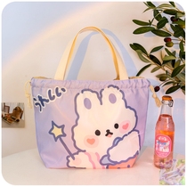 Primary school children special lunch box bag first grade girl portable high-value large lunch box bag cute lunch bag