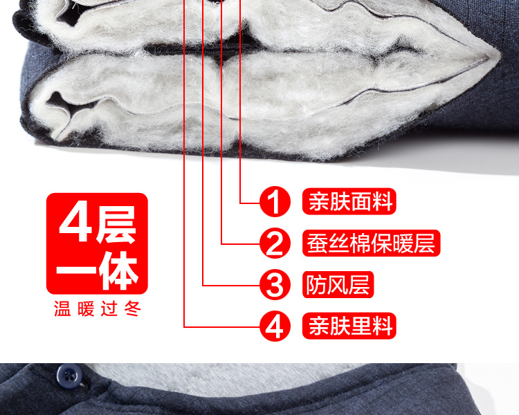 Áo vest nam trung niên ấm áp cộng với nhung dày bố bông áo len đan áo len cũ mùa thu đông áo ba lỗ nam đẹp