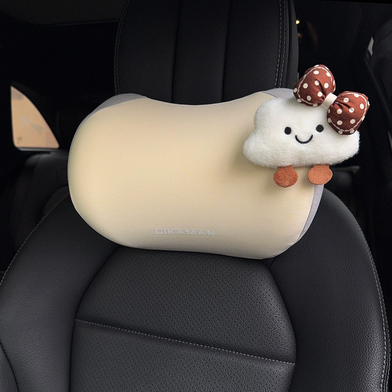 2025 New Car Headrest Memory Foam Car Seat Neck Pillow Cute Cloud Car Neck Pillow
