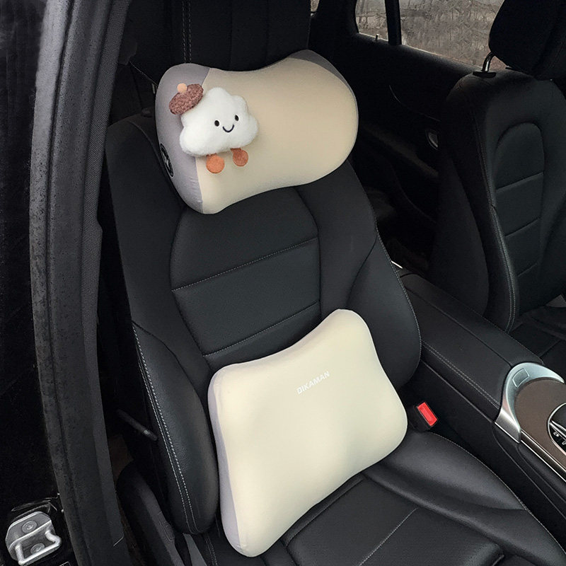 2025 New Car Headrest Memory Foam Car Seat Neck Pillow Cute Cloud Car Neck Pillow
