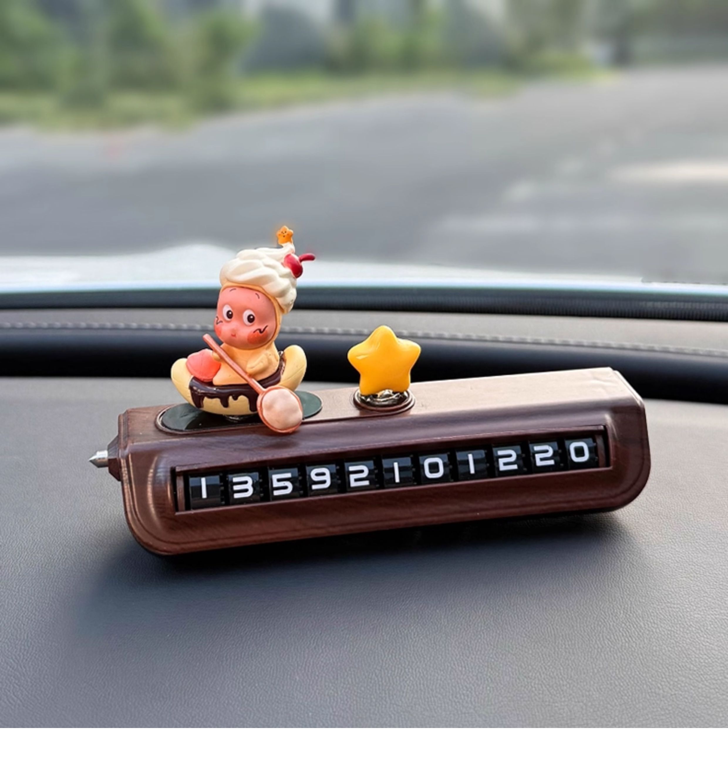 Creative and Cute Parking Number Plate, Temporary Parking Phone Number for Moving the Car, Car Decoration, Phone Number for Moving the Car