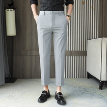 Rich Expensive Birds Summer Mens Pants Business Casual Positive Dress Korean Version Trendy Sensoula Superior Feel Superior West Clothing Pants