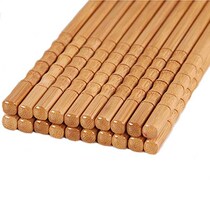 Value 20 50 pairs of unpainted wax-free bamboo chopsticks carbonized chopsticks household mildew-proof tableware vase fish chopsticks family costume