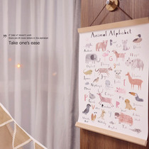 ins Nordic English alphabet wall decoration childrens room living room decoration painting cognitive hanging painting early education photo background