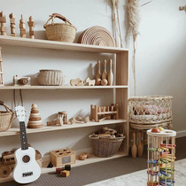 ins Nordic childrens room simple solid wood wooden lockers kindergarten storage rack area split bookshelf