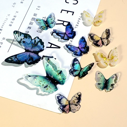 比彩 Подвеска с бабочкой, аксессуар с аксессуарами, набор материалов, чехол для телефона, градиент, «сделай сам»