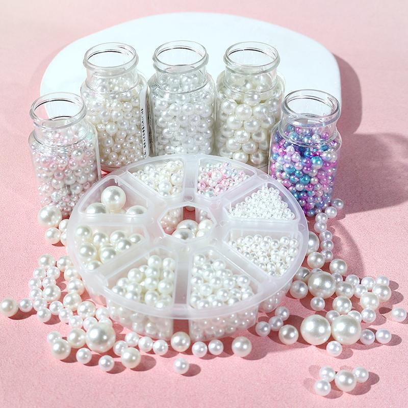 Bicai Imitation Pearl Bottled Non-Porous Mixed Beads Series DIY Handmade Resin Cream Glue Phone Case Filler