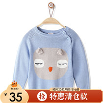 B love child health girl knitted long sleeve shirt wool girl baby children round neck top fashion base shirt cartoon